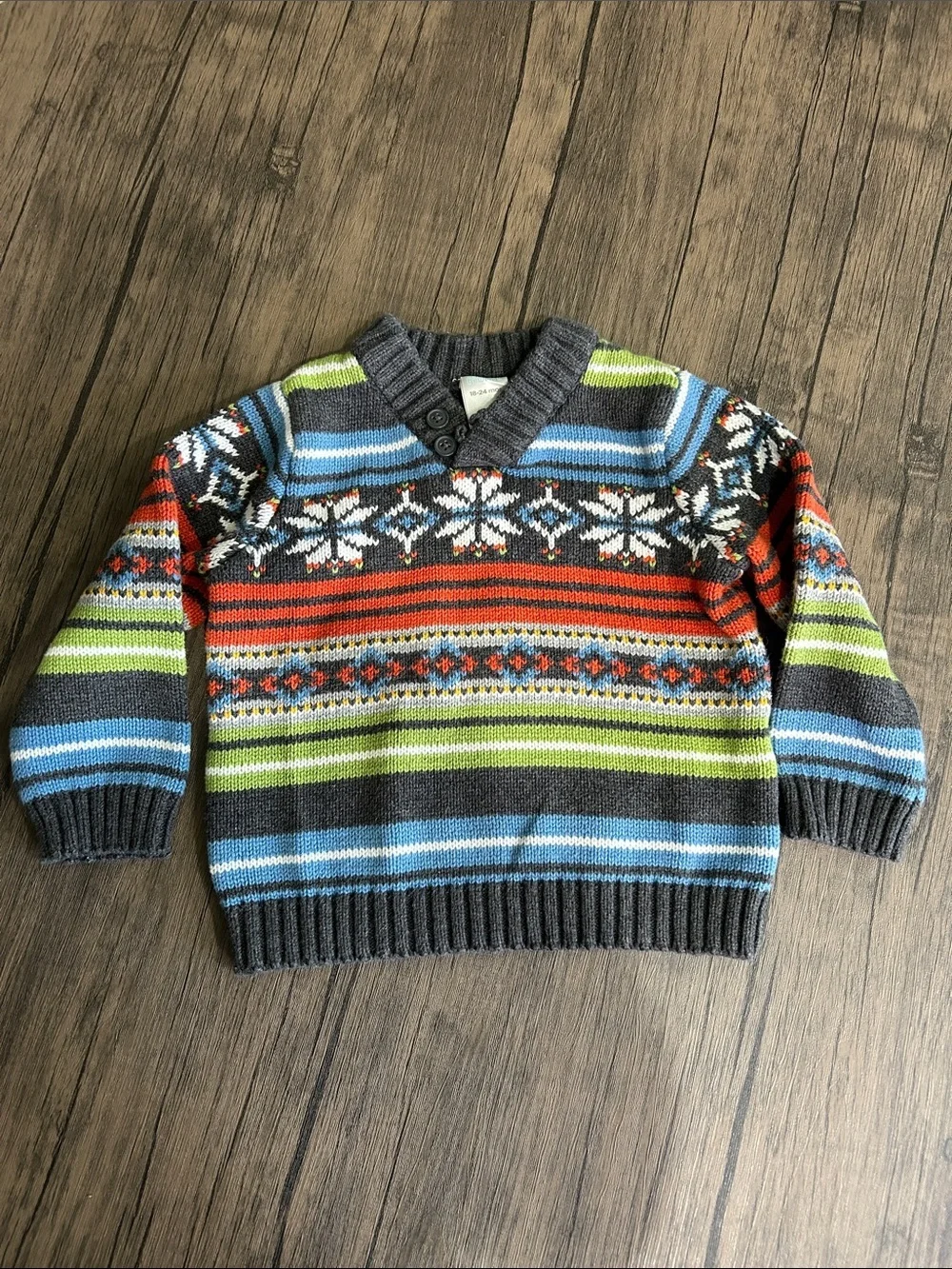 Gymboree Striped Fair Isle Sweater size 18-24 months